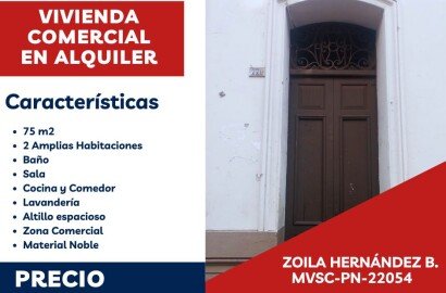 SE ALQUILA DEPARTAMENTO COMERCIAL EN PARURO
